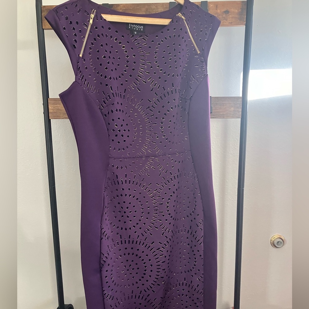 Purple/Gold dress size 12
